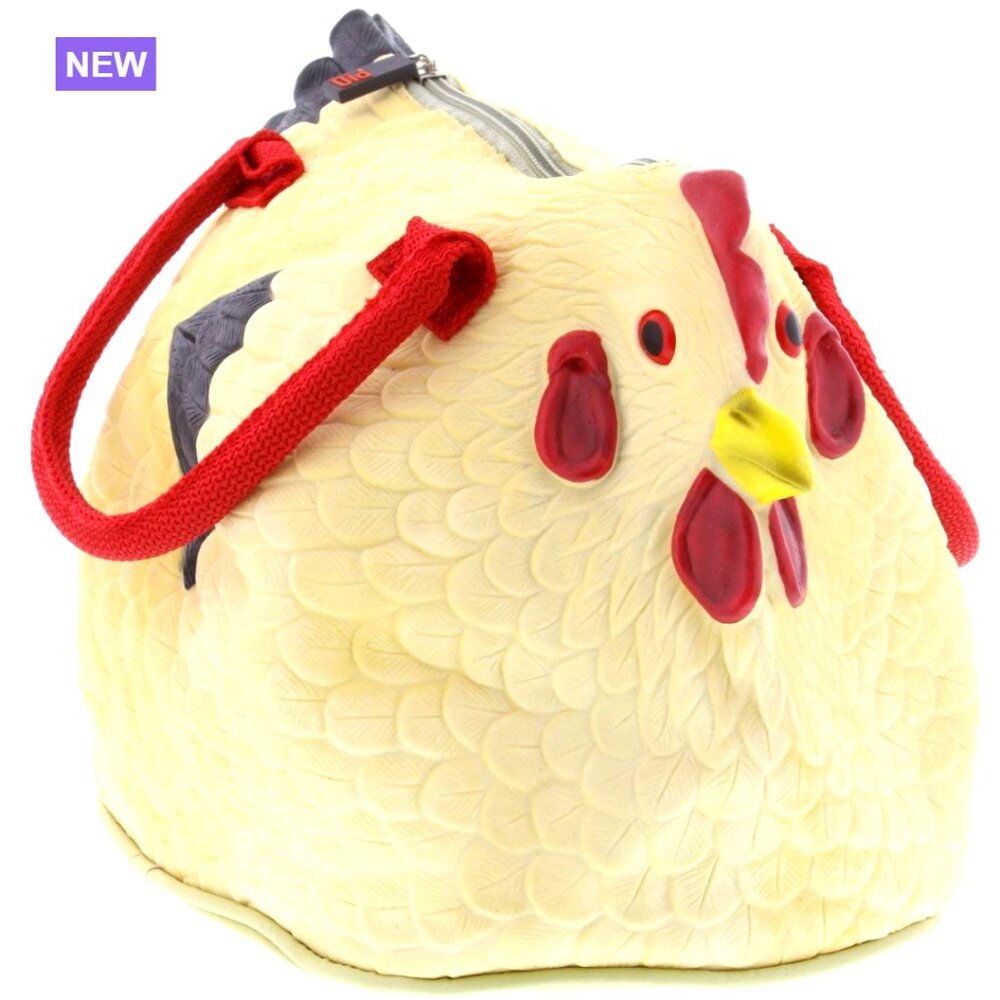 Rubber Chicken Purse Top-Handle Handbag Unique Gift